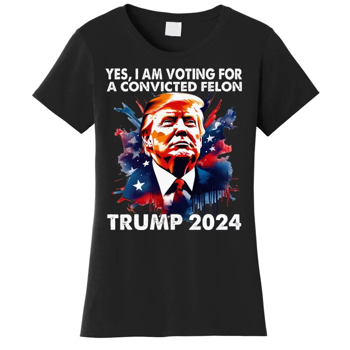 IM Voting Felon 2024 Voting For Felon Women Convicted Felon Women's T-Shirt