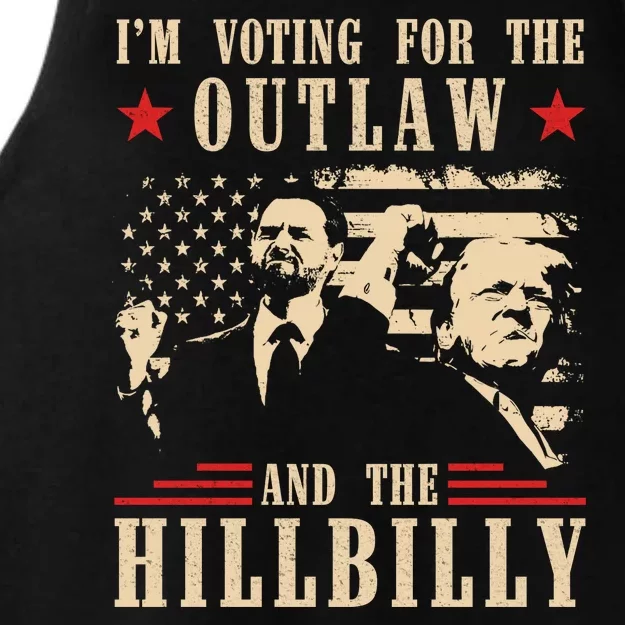 Im Voting For The Outlaw And The Hillbilly Trump Vance 2024 Usa Election Ladies Tri-Blend Wicking Tank