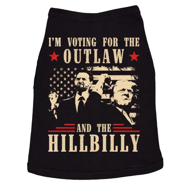 Im Voting For The Outlaw And The Hillbilly Trump Vance 2024 Usa Election Doggie Tank