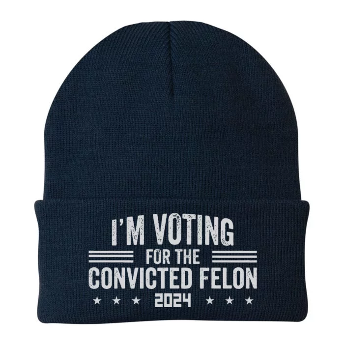 Im Voting For A Felon In 2024 Convicted Felon Knit Cap Winter Beanie