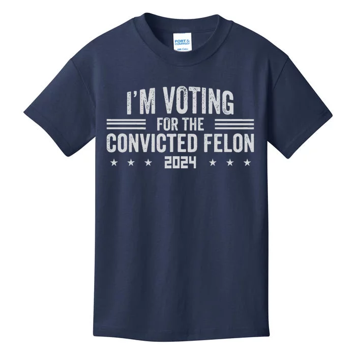 Im Voting For A Felon In 2024 Convicted Felon Kids T-Shirt