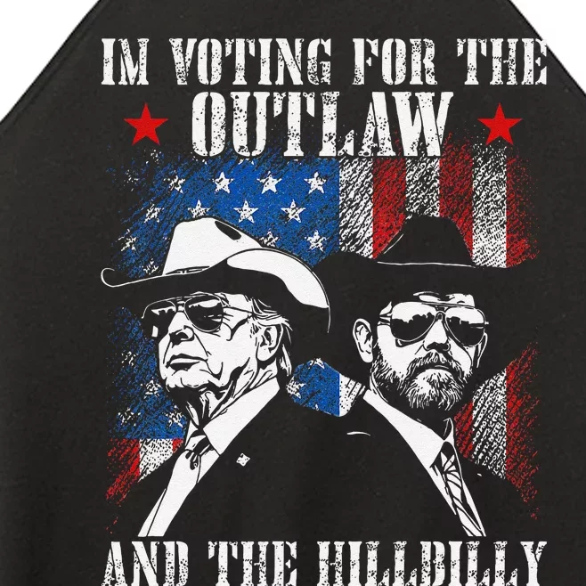 IM Voting For The Outlaw And The Hillbilly Trump Vance 2024 Women’s Perfect Tri Rocker Tank