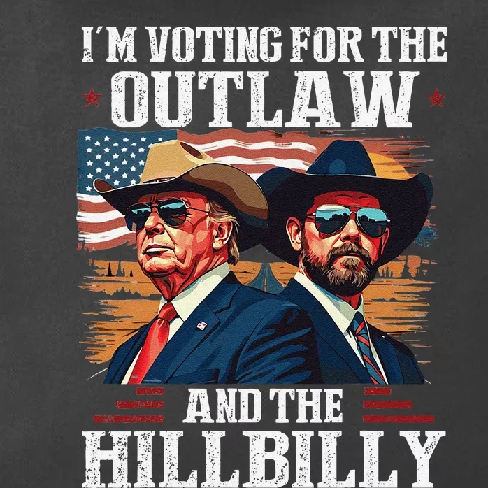 IM Voting For The Outlaw And The Hillbilly Trump Vance 2024 Zip Tote Bag