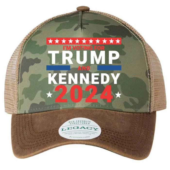 Im Voting For Trump And Kennedy 2024 Legacy Tie Dye Trucker Hat