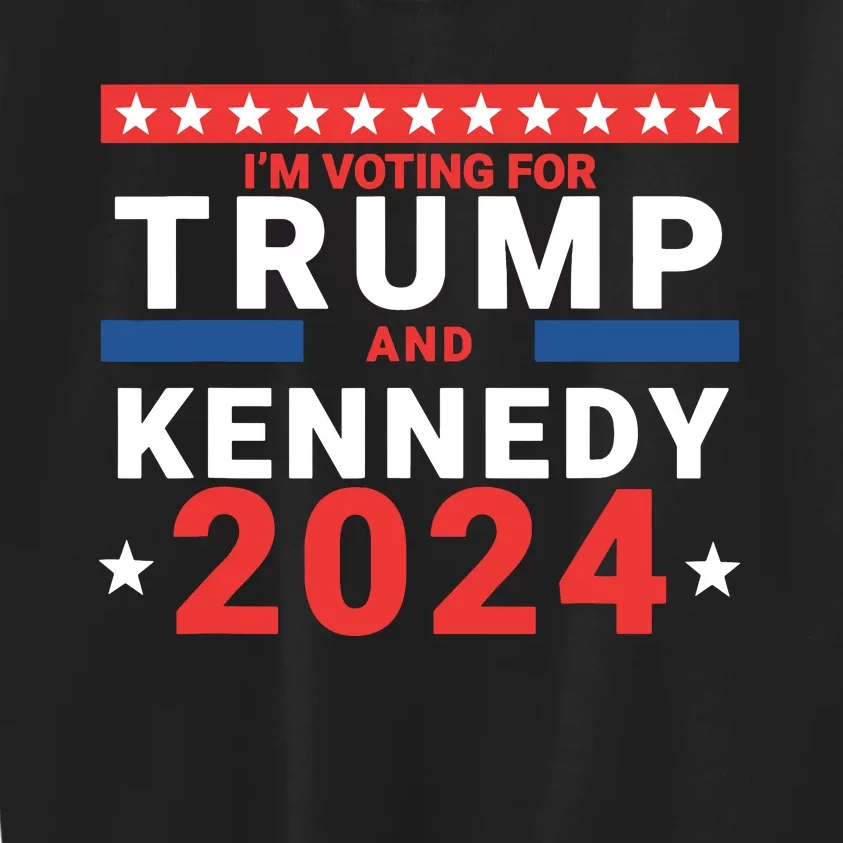 Im Voting For Trump And Kennedy 2024 Kids Sweatshirt