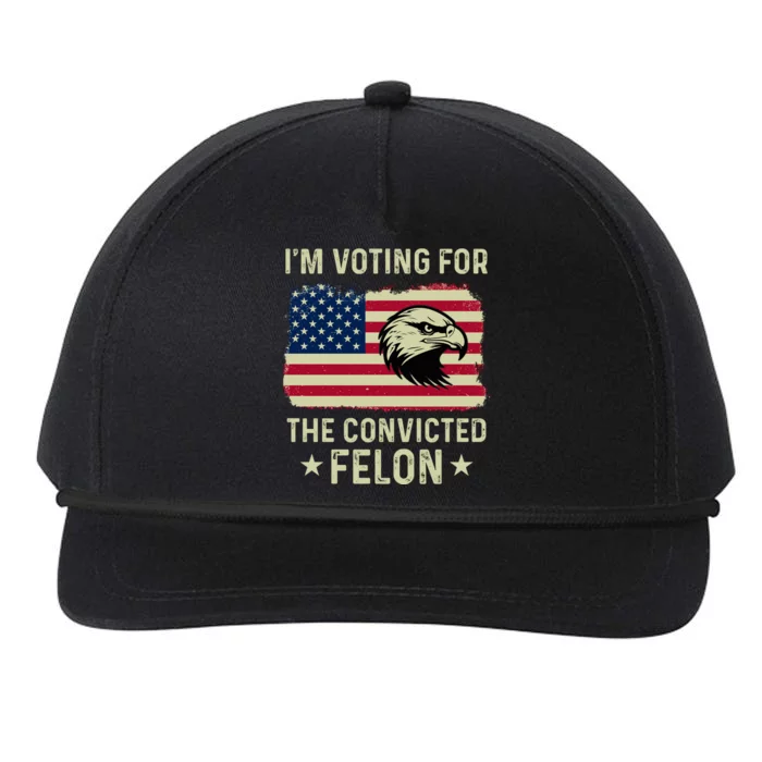 Im Voting For The Convicted Felon Usa Eagle Snapback Five-Panel Rope Hat