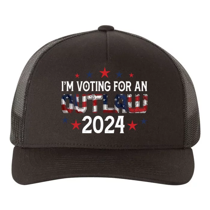 Im Voting For The Outlaw 2024 American Western Republican Party Yupoong Adult 5-Panel Trucker Hat