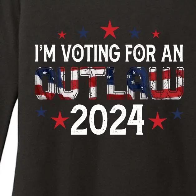 Im Voting For The Outlaw 2024 American Western Republican Party Womens CVC Long Sleeve Shirt