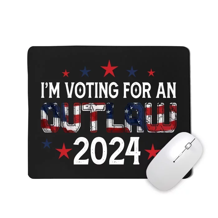 Im Voting For The Outlaw 2024 American Western Republican Party Mousepad