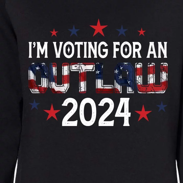 Im Voting For The Outlaw 2024 American Western Republican Party Womens California Wash Sweatshirt