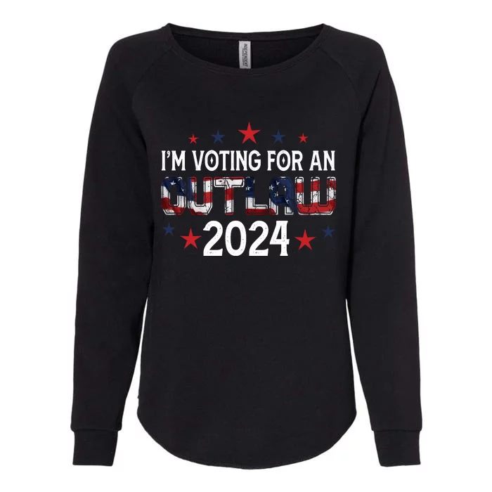 Im Voting For The Outlaw 2024 American Western Republican Party Womens California Wash Sweatshirt