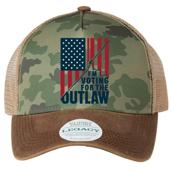 IM Voting For The Outlaw Patriotic Graphic Legacy Tie Dye Trucker Hat