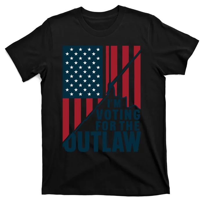 IM Voting For The Outlaw Patriotic Graphic T-Shirt