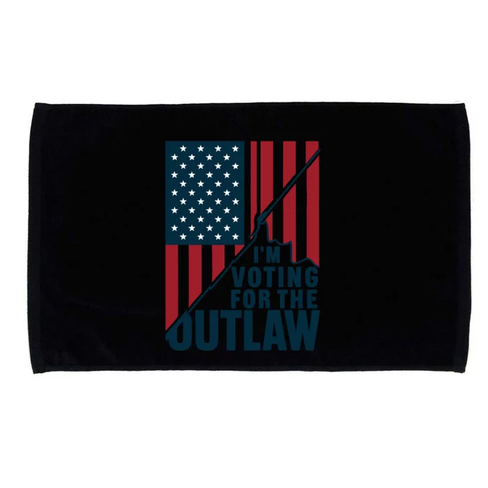 IM Voting For The Outlaw Patriotic Graphic Microfiber Hand Towel