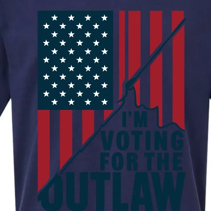 IM Voting For The Outlaw Patriotic Graphic Sueded Cloud Jersey T-Shirt