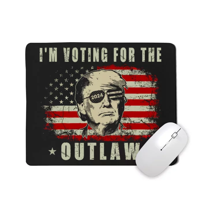 IM Voting For The Outlaw 2024 Funny Trump Mousepad