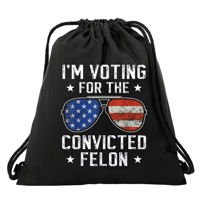 IM Voting For The Convicted Felon Drawstring Bag