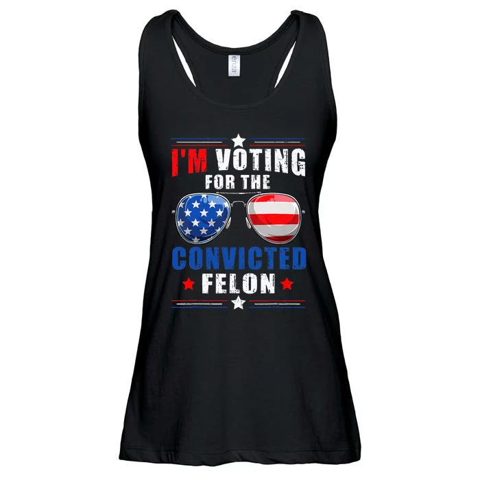 IM Voting For The Convicted Felon Ladies Essential Flowy Tank