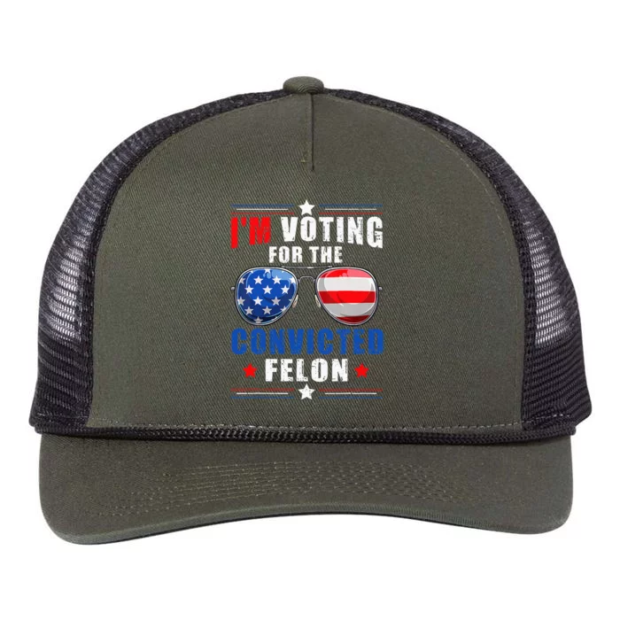 IM Voting For The Convicted Felon Retro Rope Trucker Hat Cap