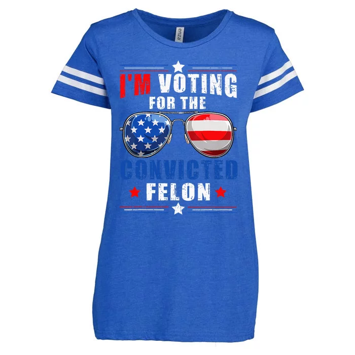 IM Voting For The Convicted Felon Enza Ladies Jersey Football T-Shirt