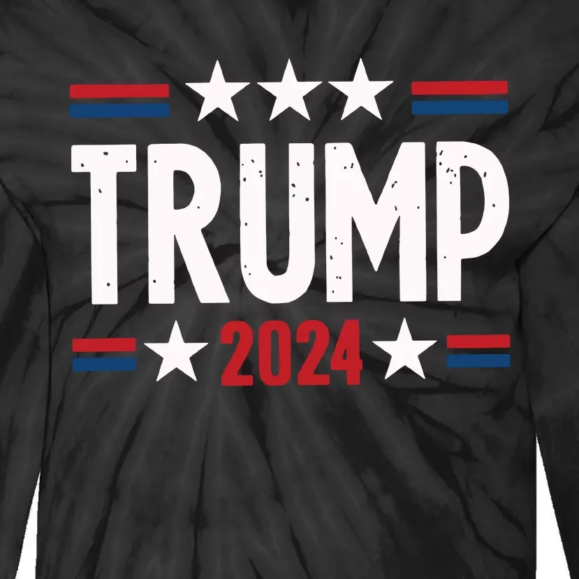 Im Voting For The Felon Trump For President 2024 Tie-Dye Long Sleeve Shirt