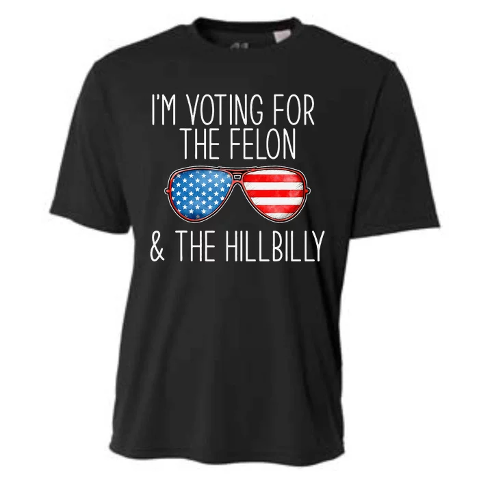 IM Voting For The Felon & The Hillbilly 2024 Pro Trump Meme Cooling Performance Crew T-Shirt