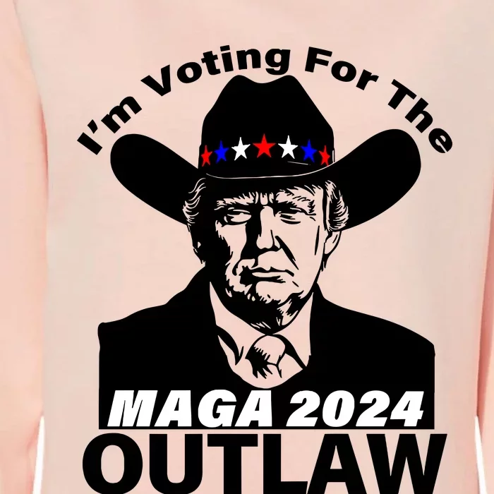 IM Voting For The Outlaw 2024 Funny Trump Womens California Wash Sweatshirt