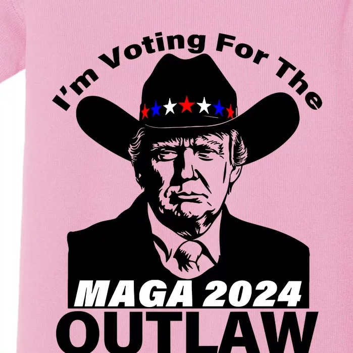 IM Voting For The Outlaw 2024 Funny Trump Baby Bodysuit