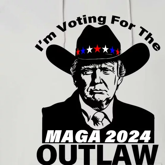 IM Voting For The Outlaw 2024 Funny Trump Performance Fleece Hoodie