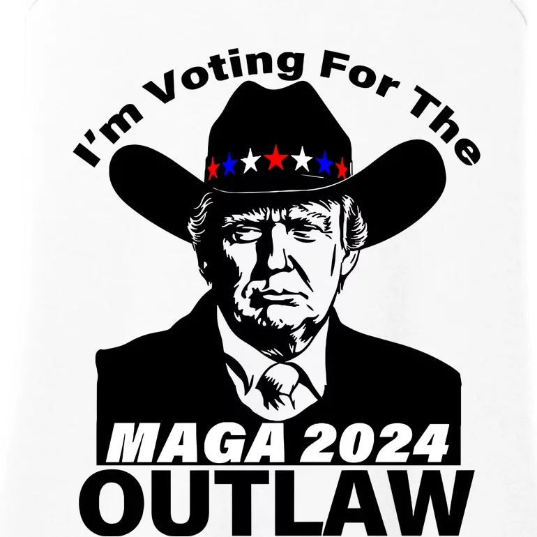 IM Voting For The Outlaw 2024 Funny Trump Ladies Essential Tank