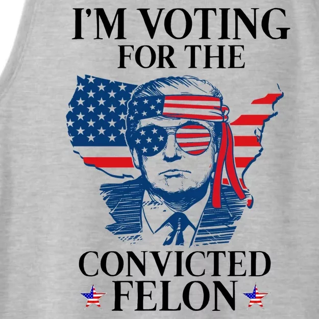 Im Voting For The Convicted Felon Funny Pro Trump 2024 Ladies Tri-Blend Wicking Tank