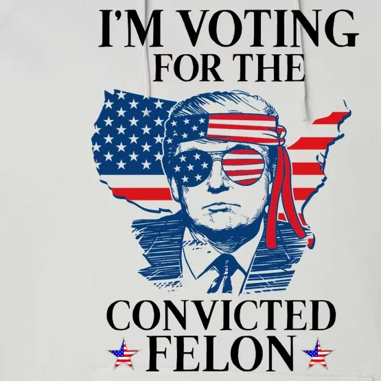 Im Voting For The Convicted Felon Funny Pro Trump 2024 Performance Fleece Hoodie