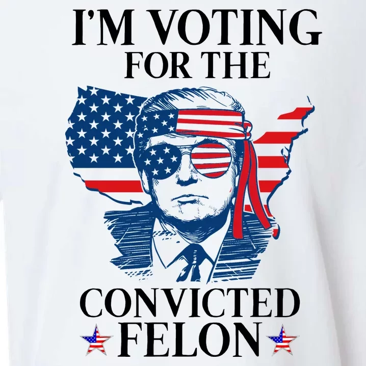 Im Voting For The Convicted Felon Funny Pro Trump 2024 Sueded Cloud Jersey T-Shirt