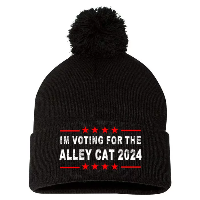 IM Voting For The Alley Cat 2024 Pom Pom 12in Knit Beanie