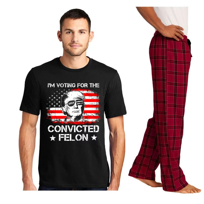 Im Voting For The Convicted Felon 2024 Funny Trump Convicted Felon Pajama Set