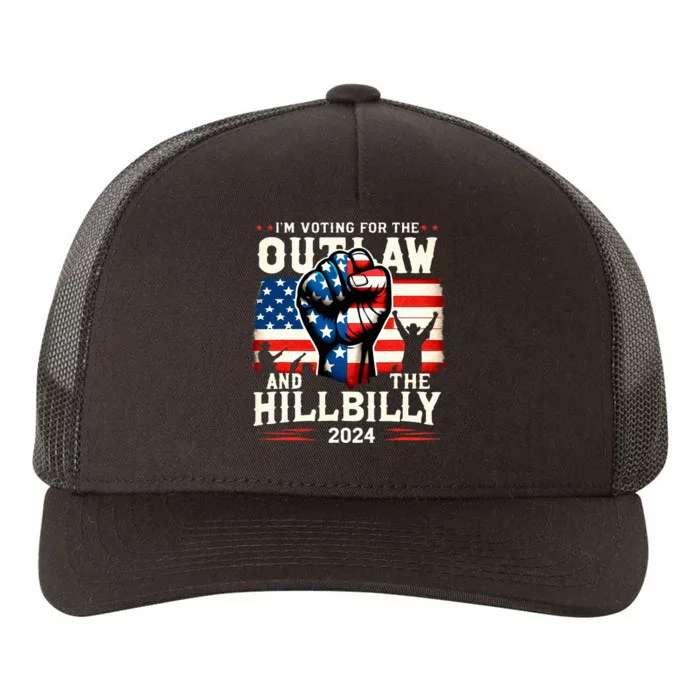 IM Voting For The Outlaw And The Hillbilly 2024 Us Flag Yupoong Adult 5-Panel Trucker Hat