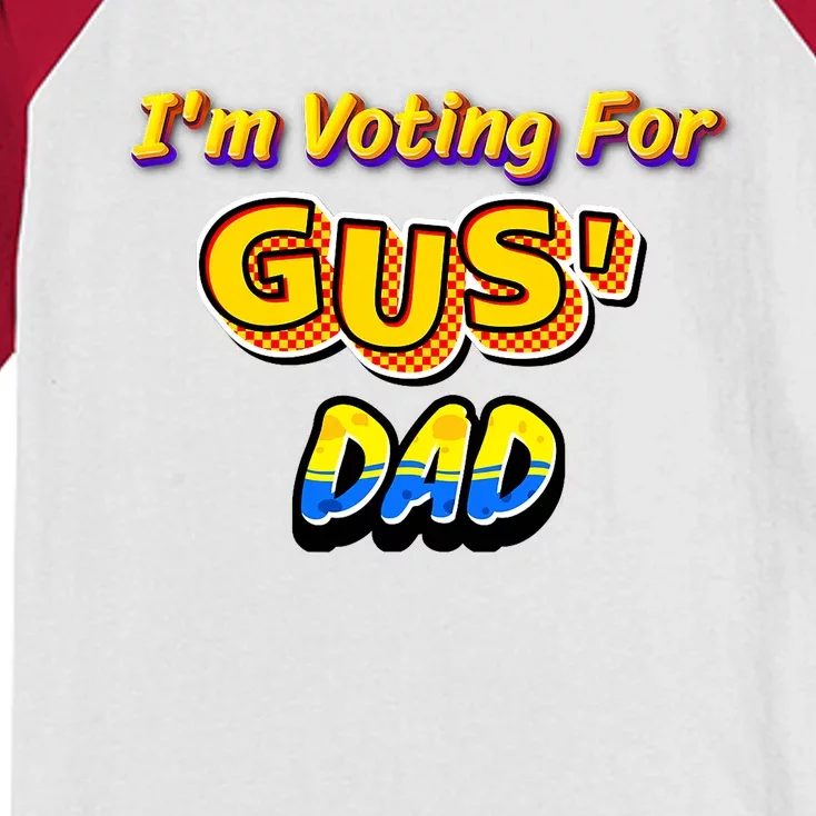 IM Voting For GusS Dad Kids Colorblock Raglan Jersey