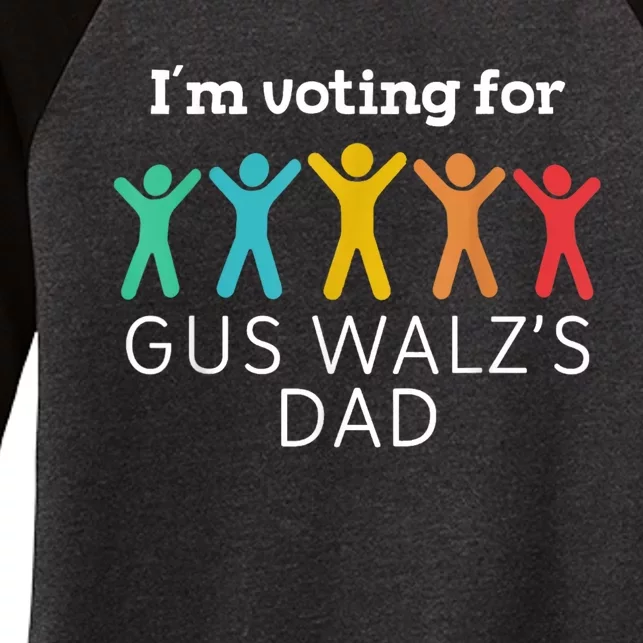 IM Voting For Gus Walz Dad Harris Walz 2024 Women's Tri-Blend 3/4-Sleeve Raglan Shirt