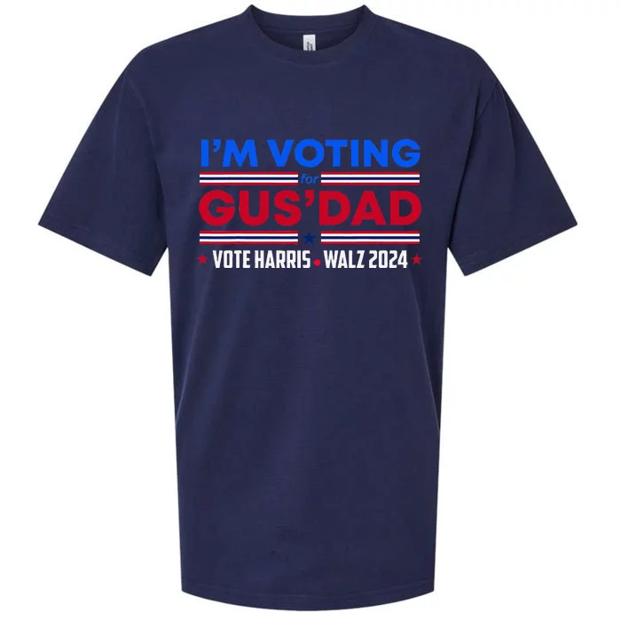 IM Voting For Gus Dad Vote Harris Walz 2024 Pres And Vice Sueded Cloud Jersey T-Shirt