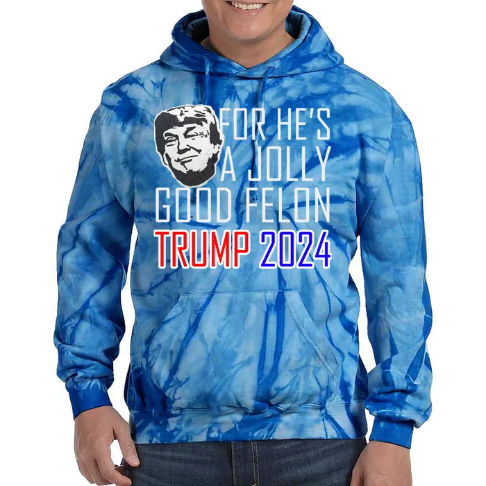 IM Voting For The Convicted Felon Funny Trump July 4th 2024 Gift Tie Dye Hoodie