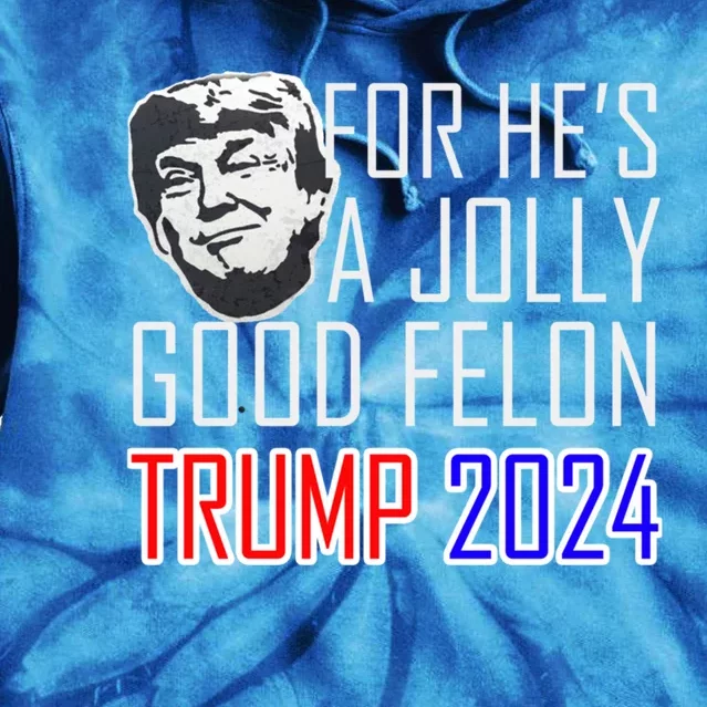 IM Voting For The Convicted Felon Funny Trump July 4th 2024 Gift Tie Dye Hoodie