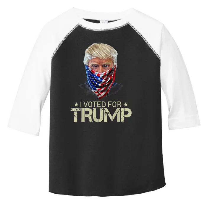 I Voted For Trump USA Flag Patriots Vintage Retro Toddler Fine Jersey T-Shirt