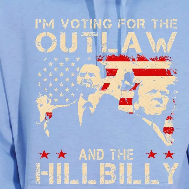 IM Voting For The Outlaw And The Hillbilly Trump Vance 2024 Unisex Surf Hoodie