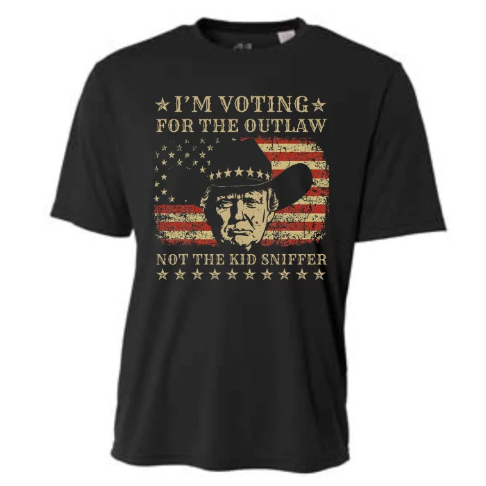 Im Voting For The Outlaw Not The Sniffer Funny Trump Cooling Performance Crew T-Shirt