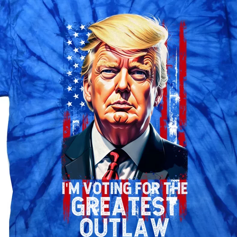 IM Voting For President Trump Greatest Outlaw Merica Gift Tie-Dye T-Shirt