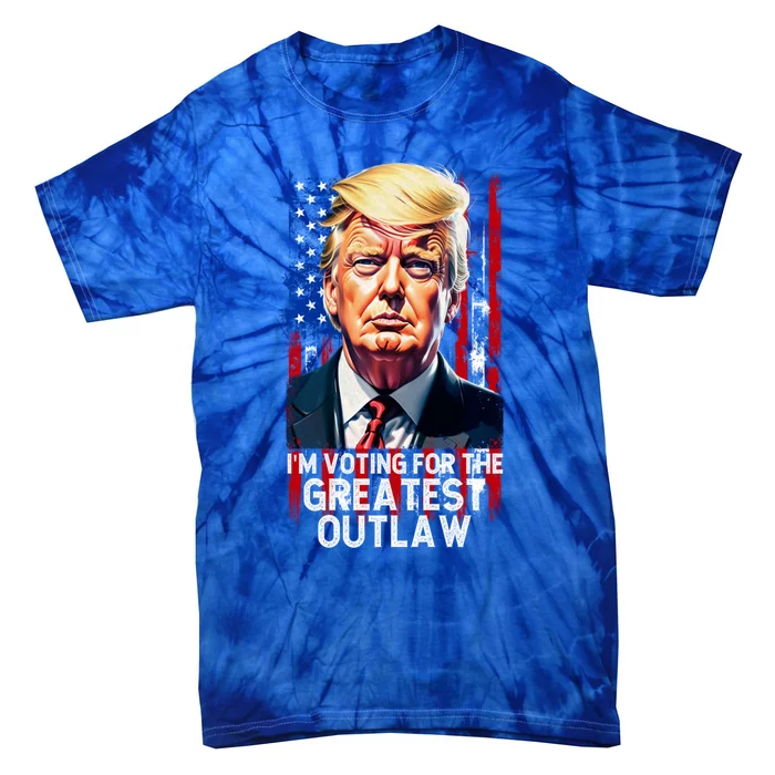 IM Voting For President Trump Greatest Outlaw Merica Gift Tie-Dye T-Shirt