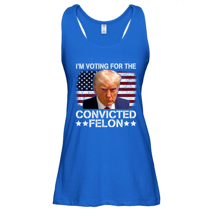 IM Voting For The Convicted Felon 2024 Funny Trump Ladies Essential Flowy Tank