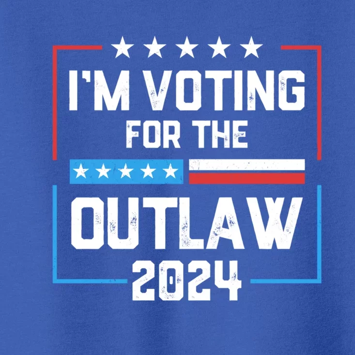 IM Voting For The Outlaw Maga Donald Trump 2024 Election Meaningful Gift Toddler T-Shirt