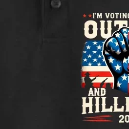 IM Voting For The Outlaw And The Hillbilly 2024 Us Flag Dry Zone Grid Performance Polo