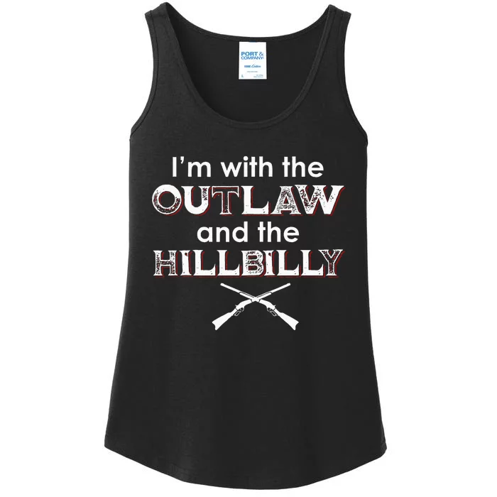 IM Voting For The Felon & The Hillbilly Trump Vance Us Flag Premium Ladies Essential Tank